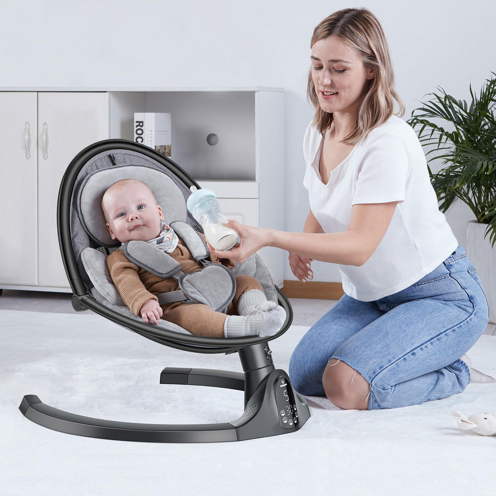 BabyBond swing folded for portability and storage.