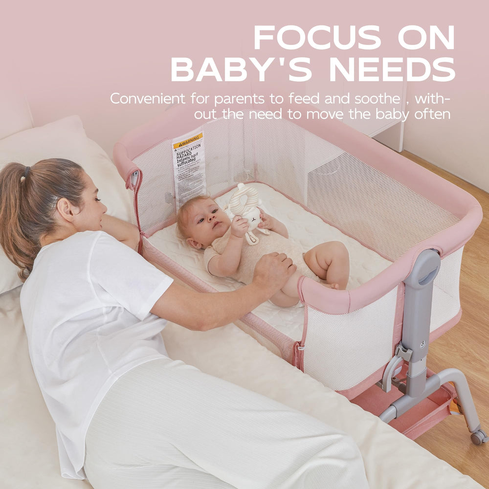 BabyBond bassinet 360° mesh surround provides breathable visibility for attentive parenting.