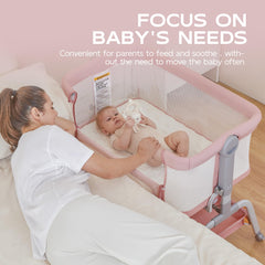 BabyBond bassinet 360° mesh surround provides breathable visibility for attentive parenting.
