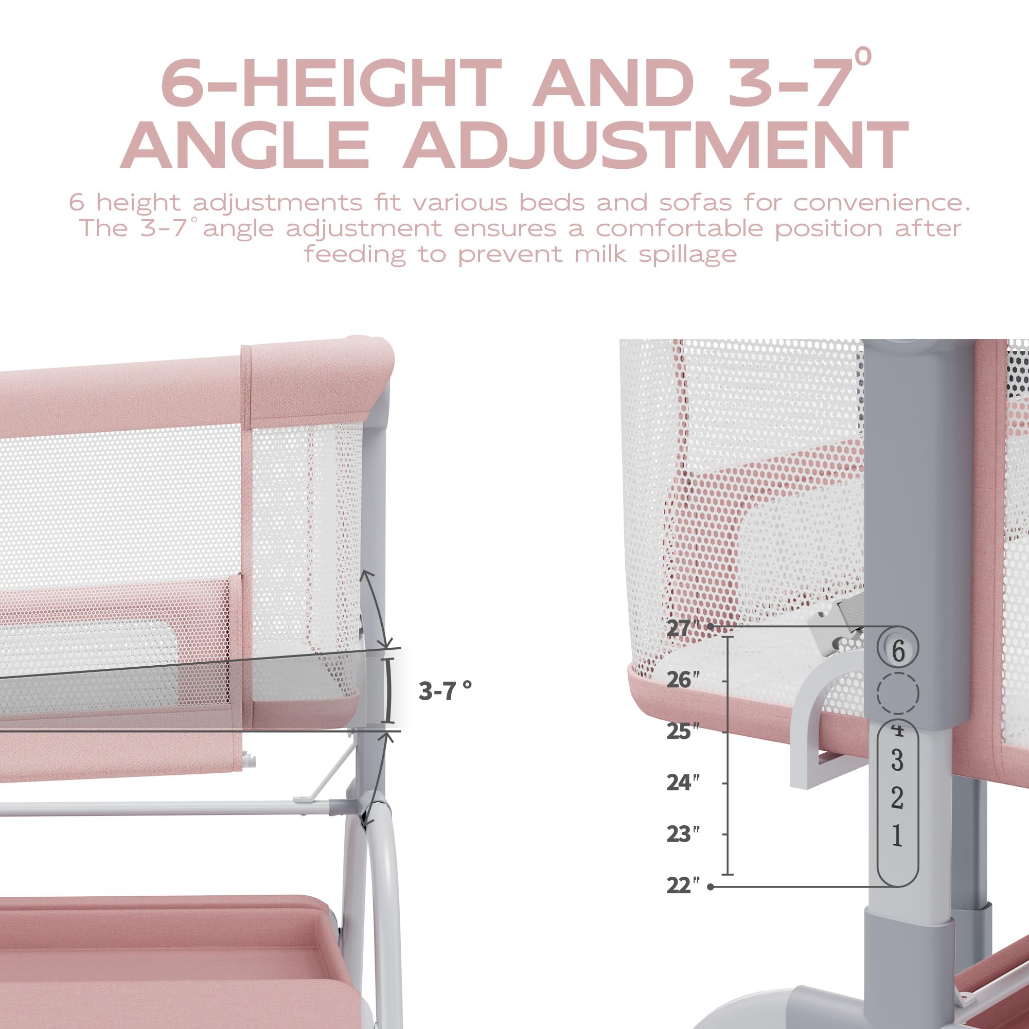 BabyBond bassinet with waterproof sleep surface keeps moisture away from the mattress.