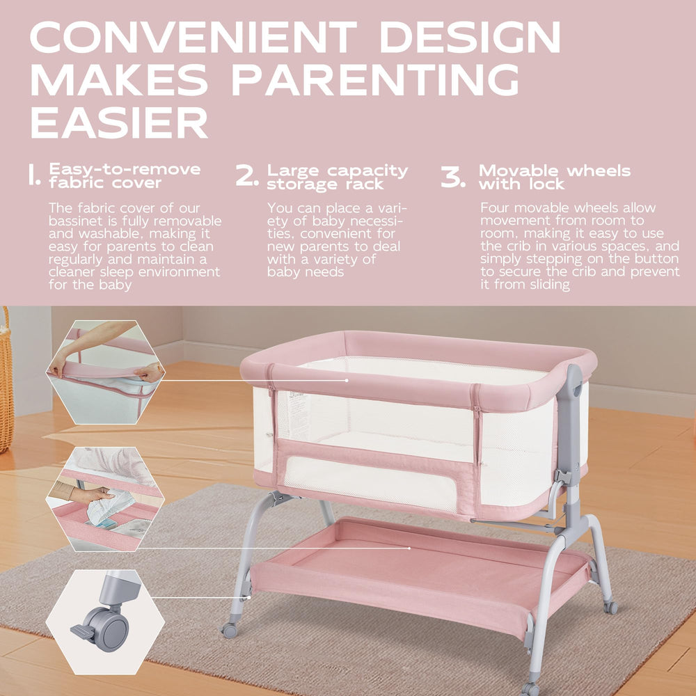 BabyBond bassinet washable mattress and sheet allow quick, gentle cleanups.