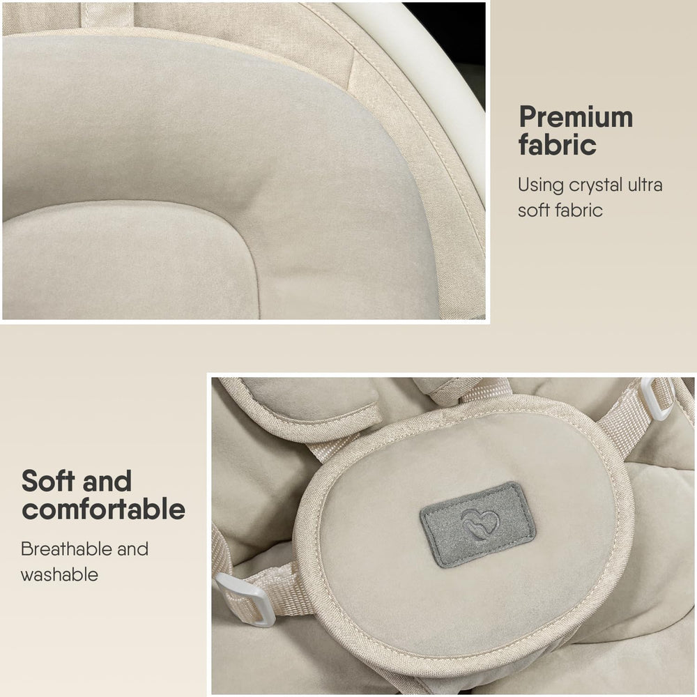 Remote control and touch panel simplify operation on the BabyBond swing