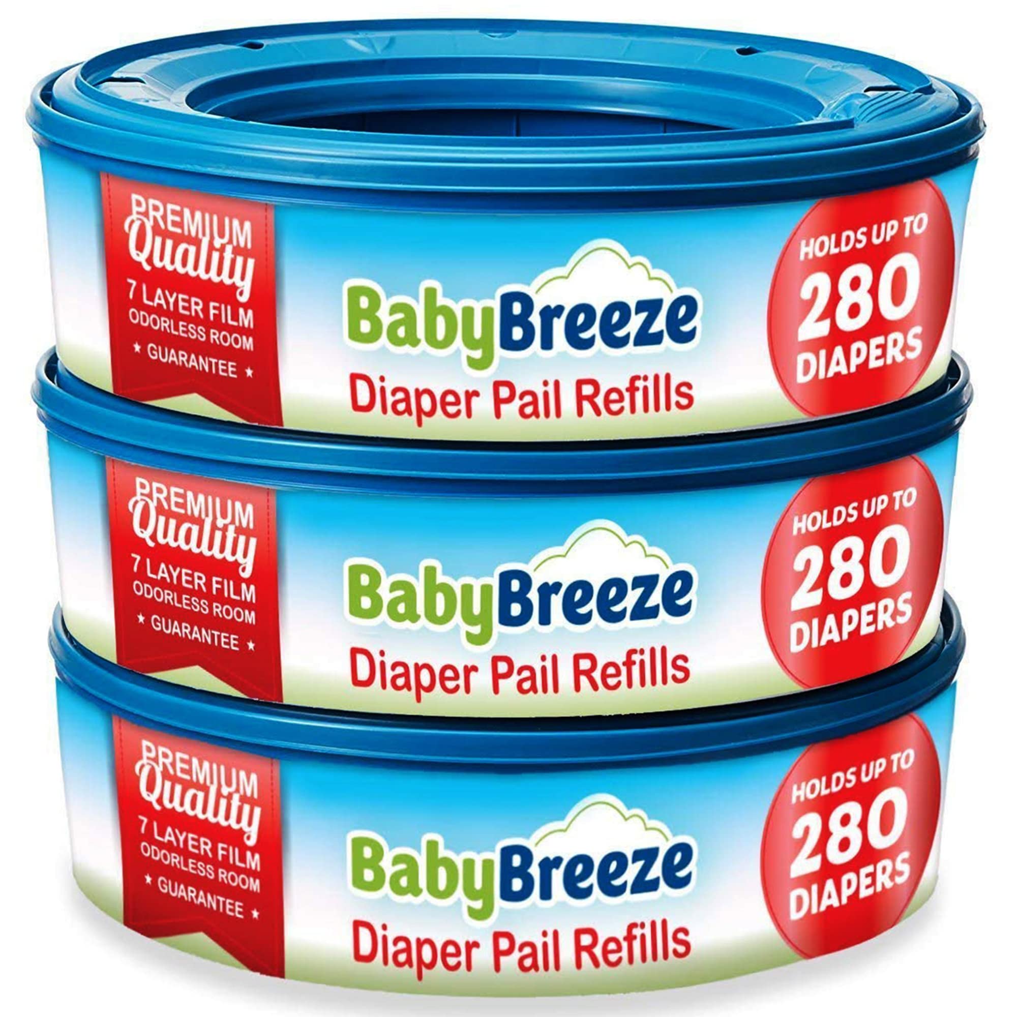 BabyBreeze diaper-pail-refill-3pack-box shows convenient packaging for stocking up.