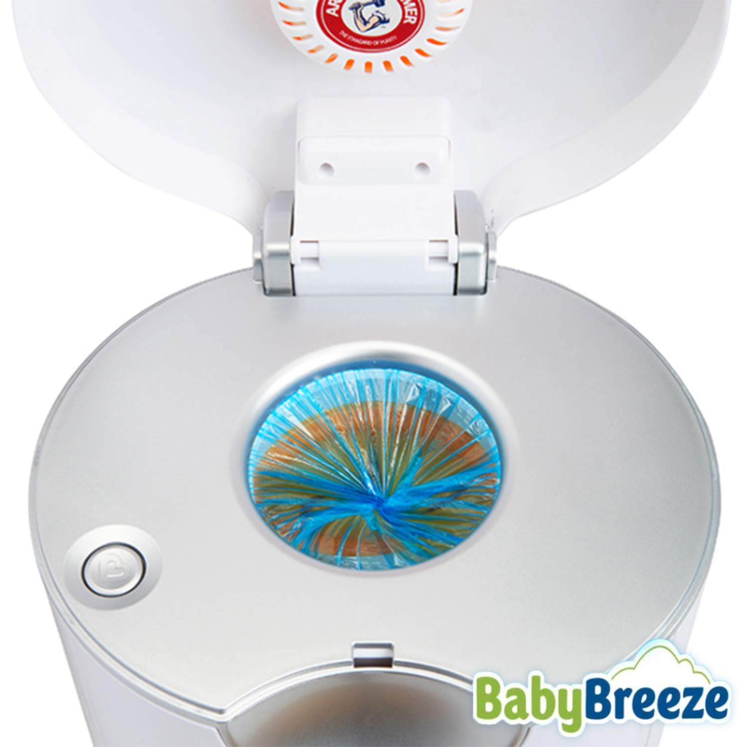 BabyBreeze holds 280 newborn diapers per refill for extended use and fewer changes