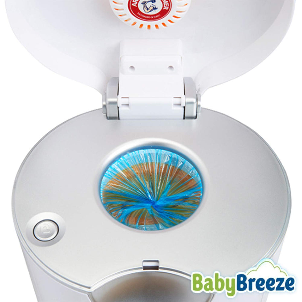 BabyBreeze holds 280 newborn diapers per refill for extended use and fewer changes