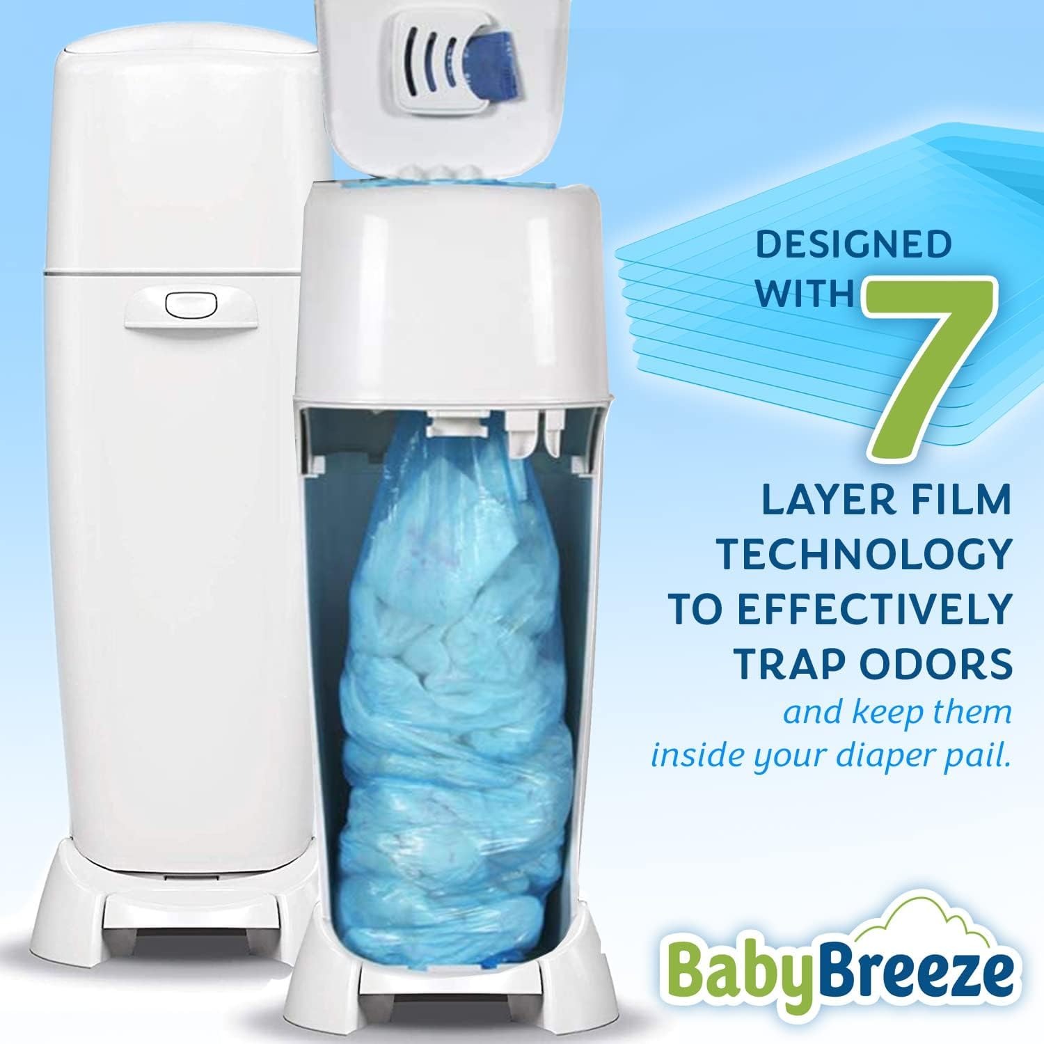 BabyBreeze Munchkin Step compatibility expands disposal options.