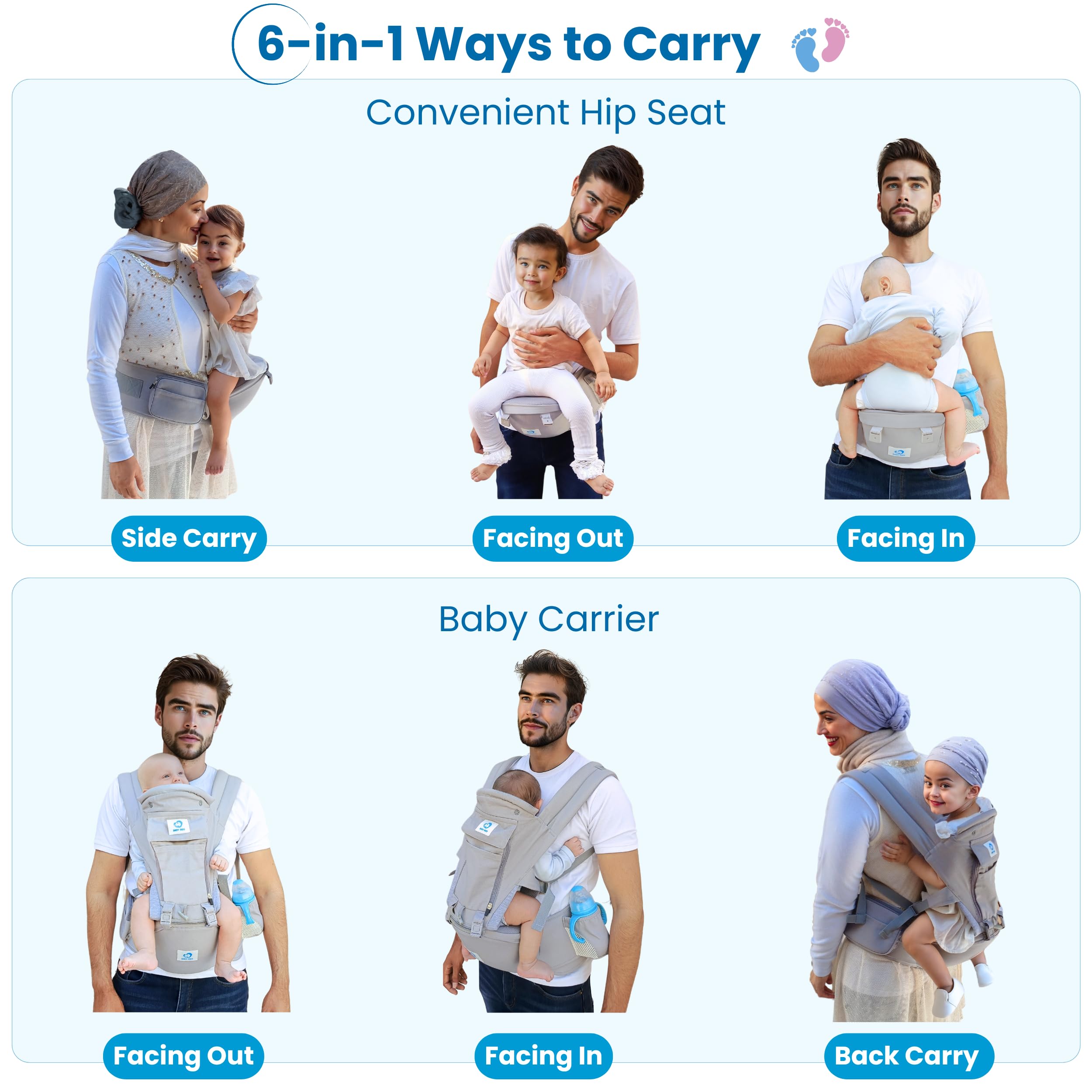 BabyBrio breathable cotton fabric highlighting ventilated panel