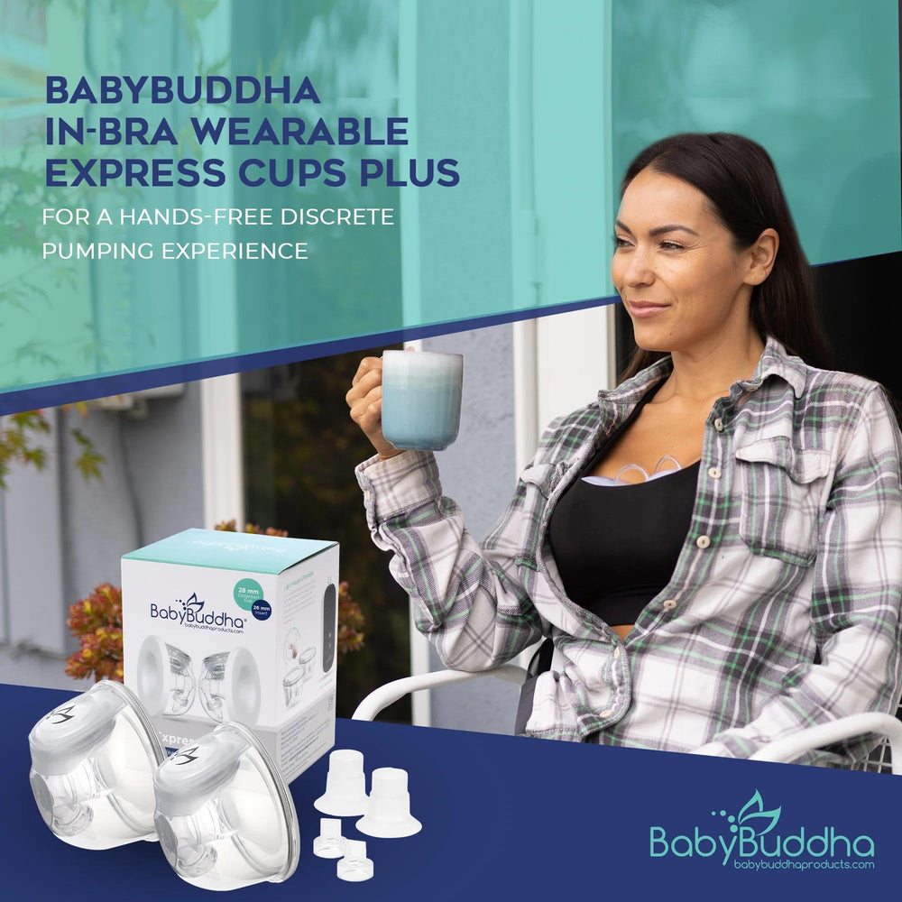 BabyBuddha Hands Free Milk Collection Cups enable discreet pumping at work