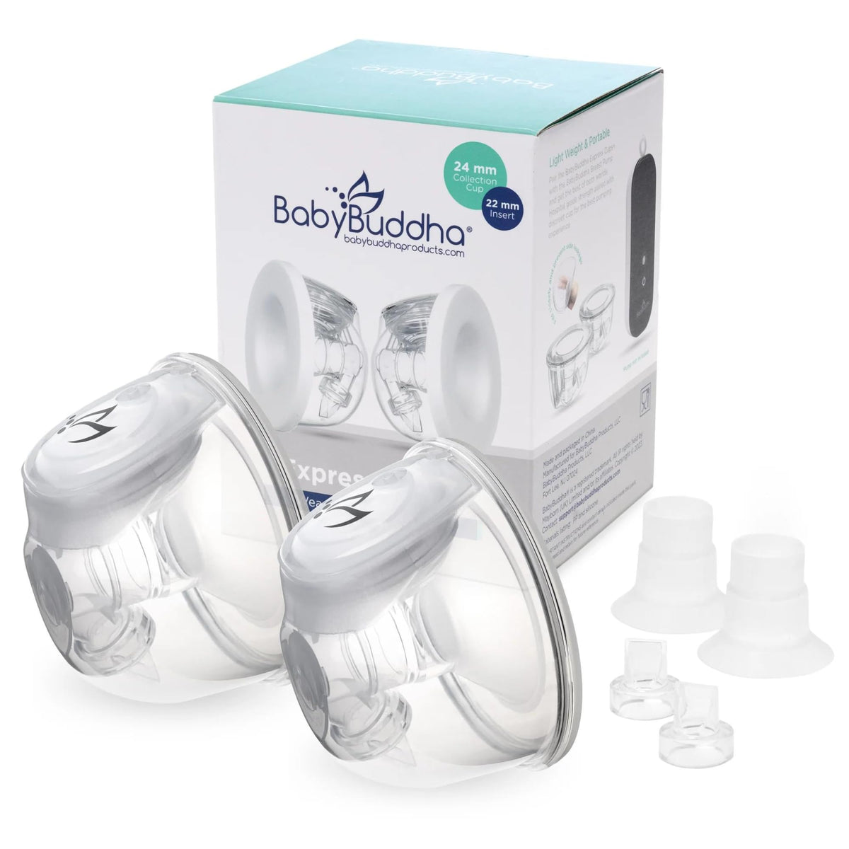 BabyBuddha Hands Free Milk Collection Cups set for on-the-go pumping