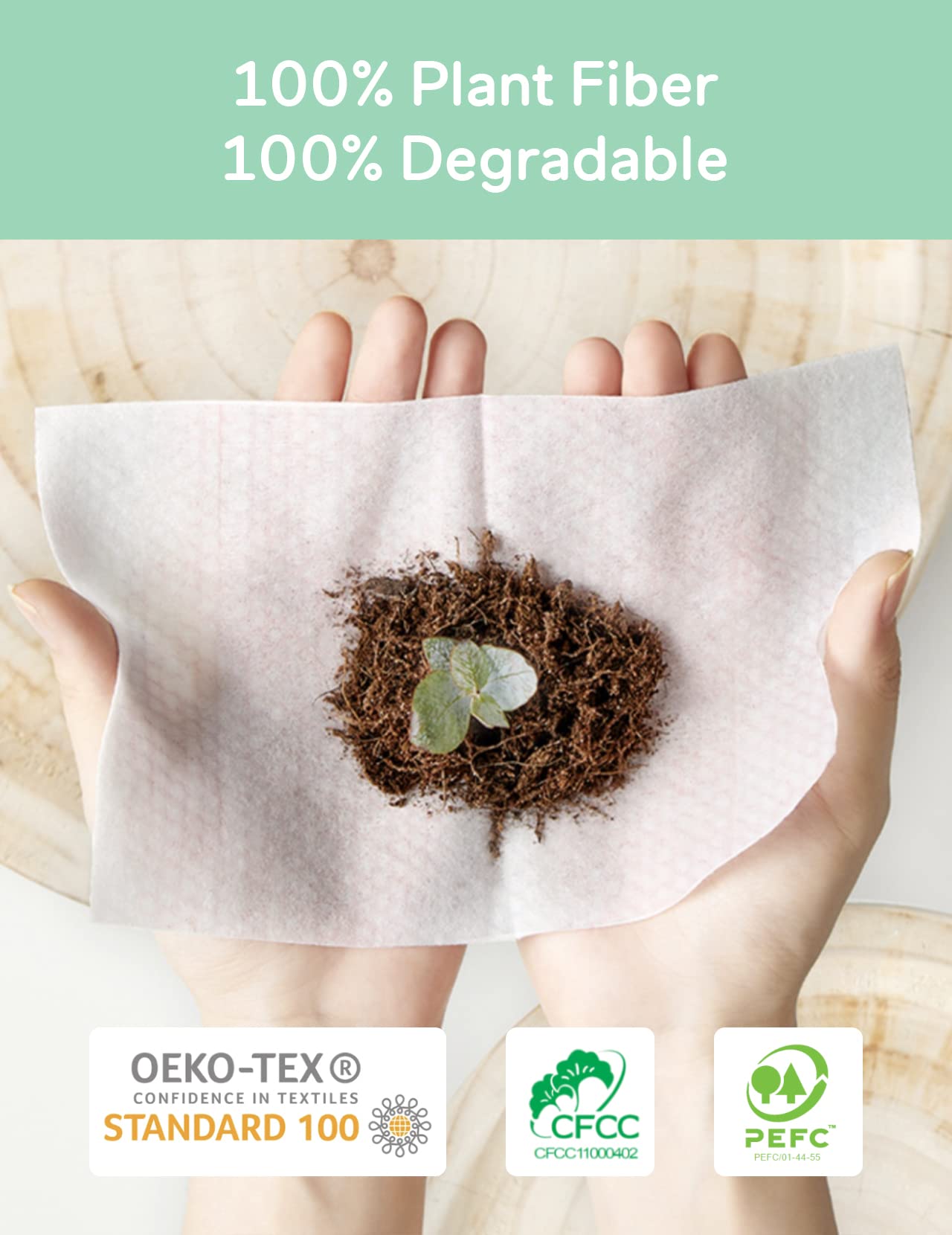 Babycozy Sensitive Wipes thick texture feature shows durable wiping performance.