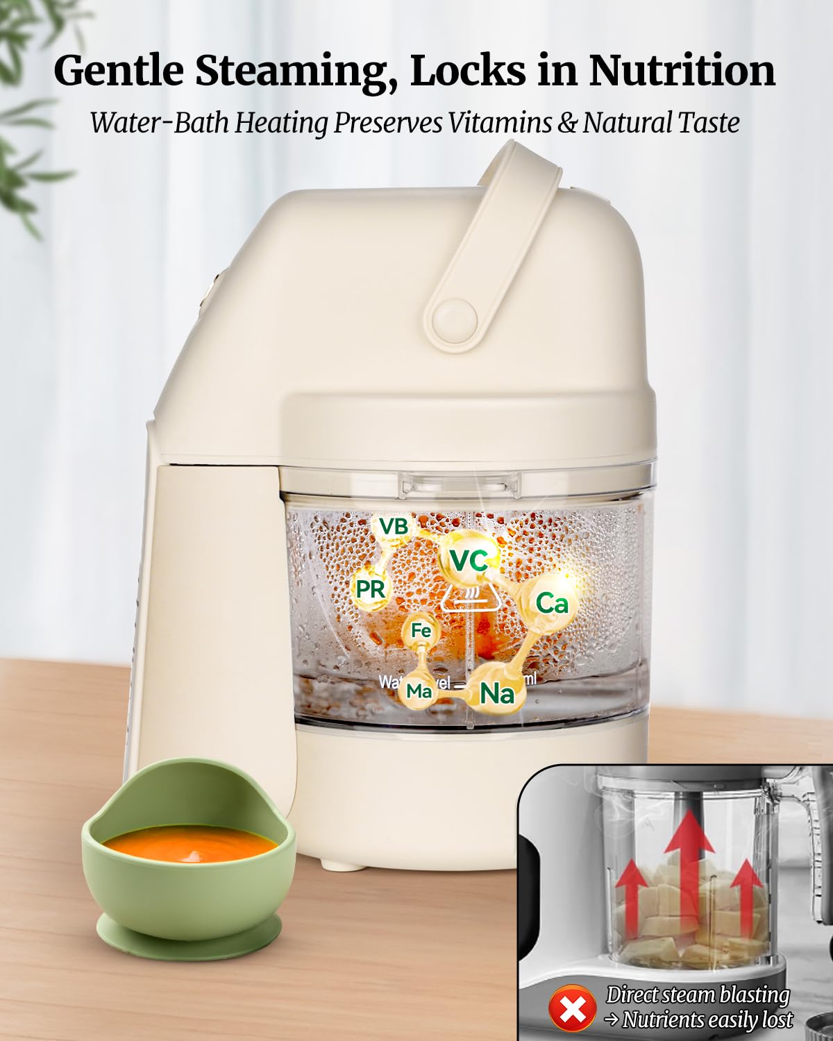 Baby Dolce 24h timer display helps plan meals ahead for busy days.
