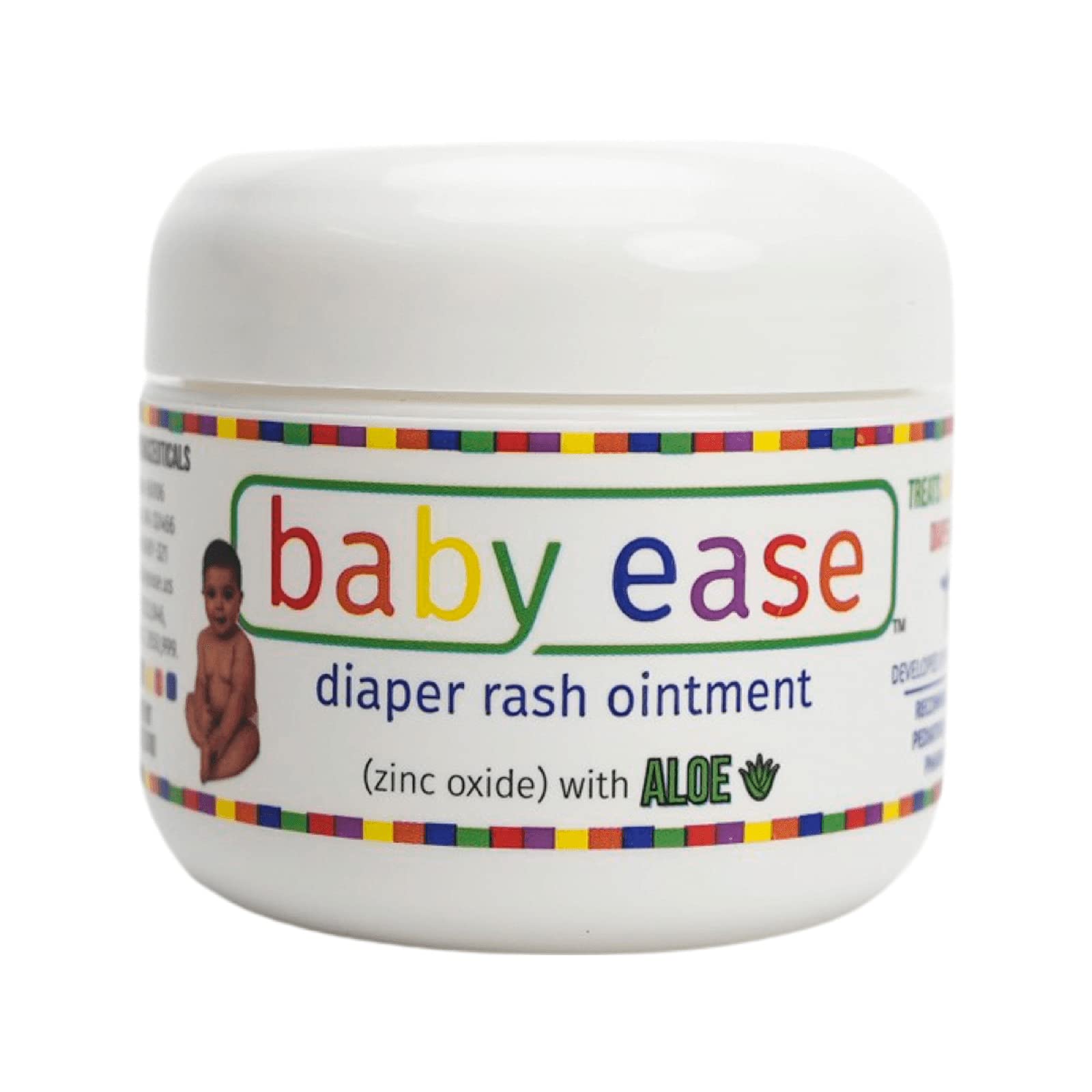 BabyEase diaper rash cream tube provides quick relief for irritated baby skin.
