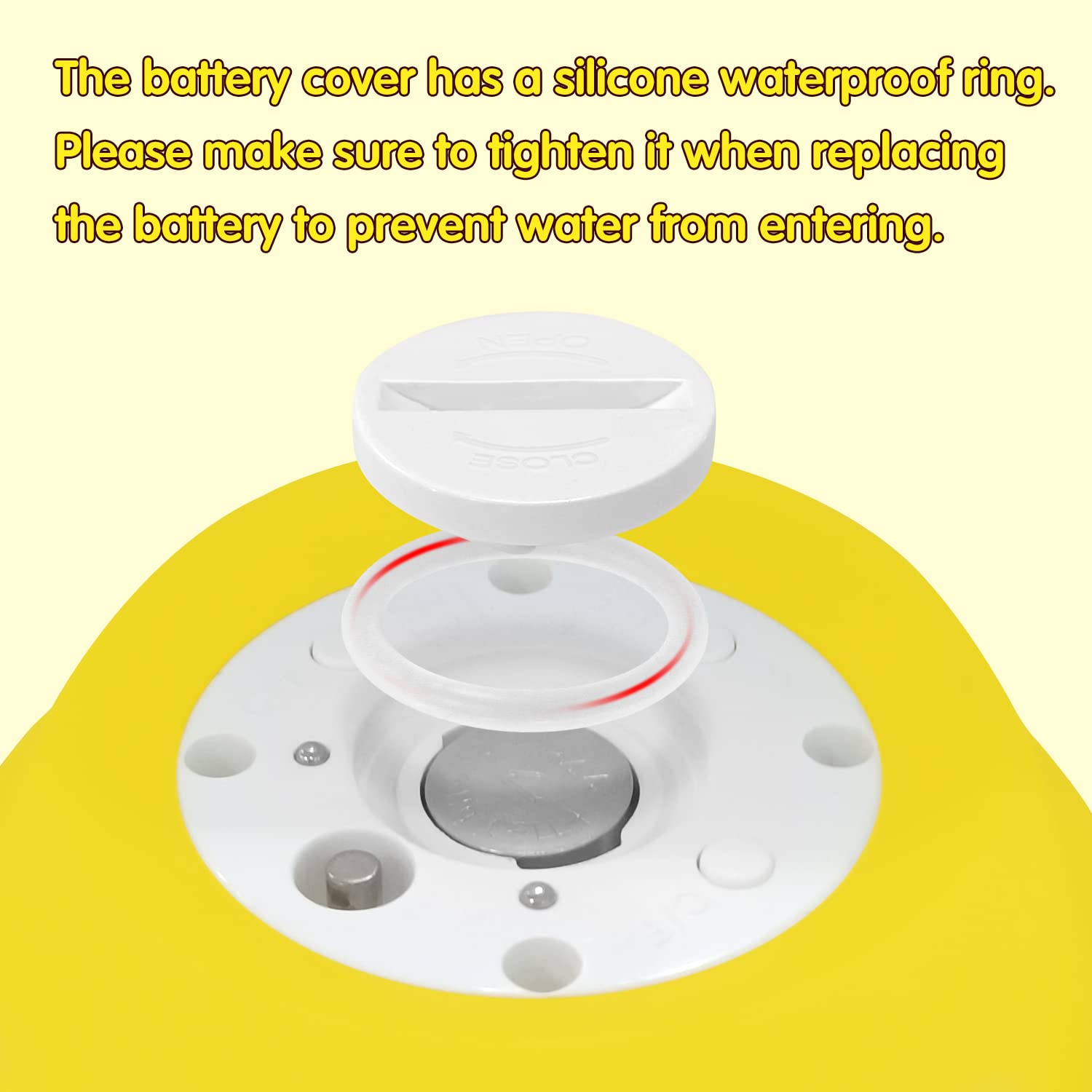 BabyElf duck toy floats with the thermometer, adding playful bath-time moments.