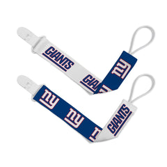 Baby Fanatic Giants pacifier clip logo showcases bold NFL branding for fans.