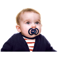 BabyFanatic pacifier 2-pack Patriots colors on shield showcases team pride