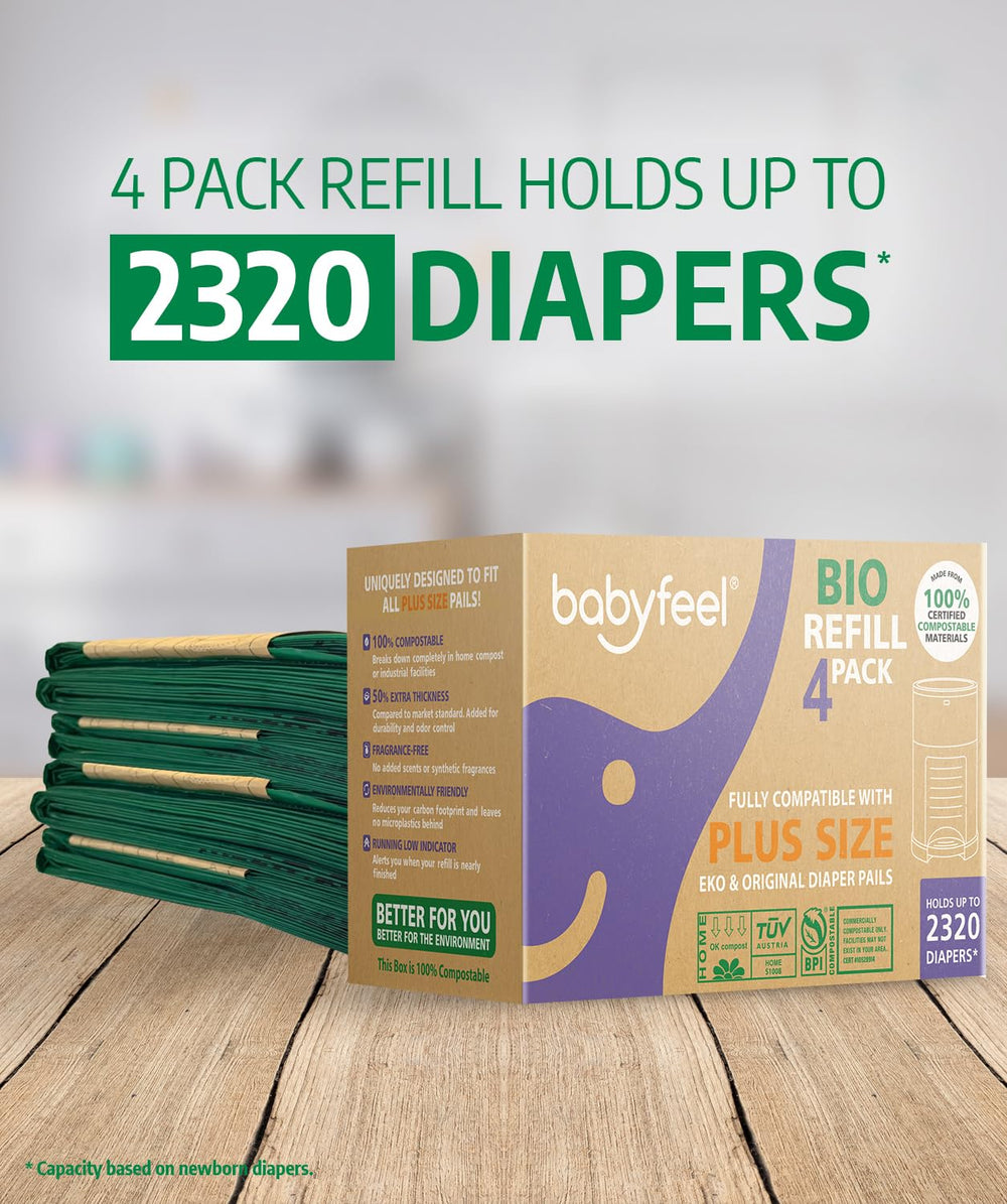 Babyfeel BIO refills compostable bags meet compost standards for green disposal