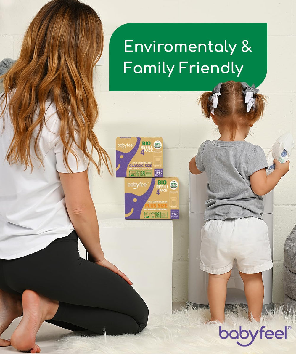 Babyfeel BIO refills provide reliable leakage resistance for busy evenings and diaper changes.