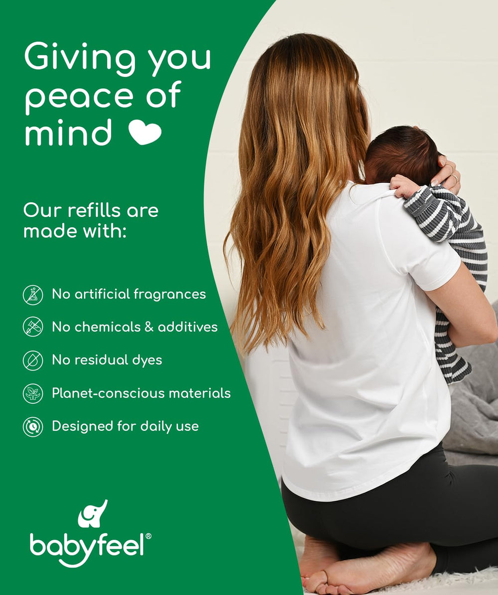 Babyfeel BIO refills extra-thick bags deliver strong odor control in the nursery