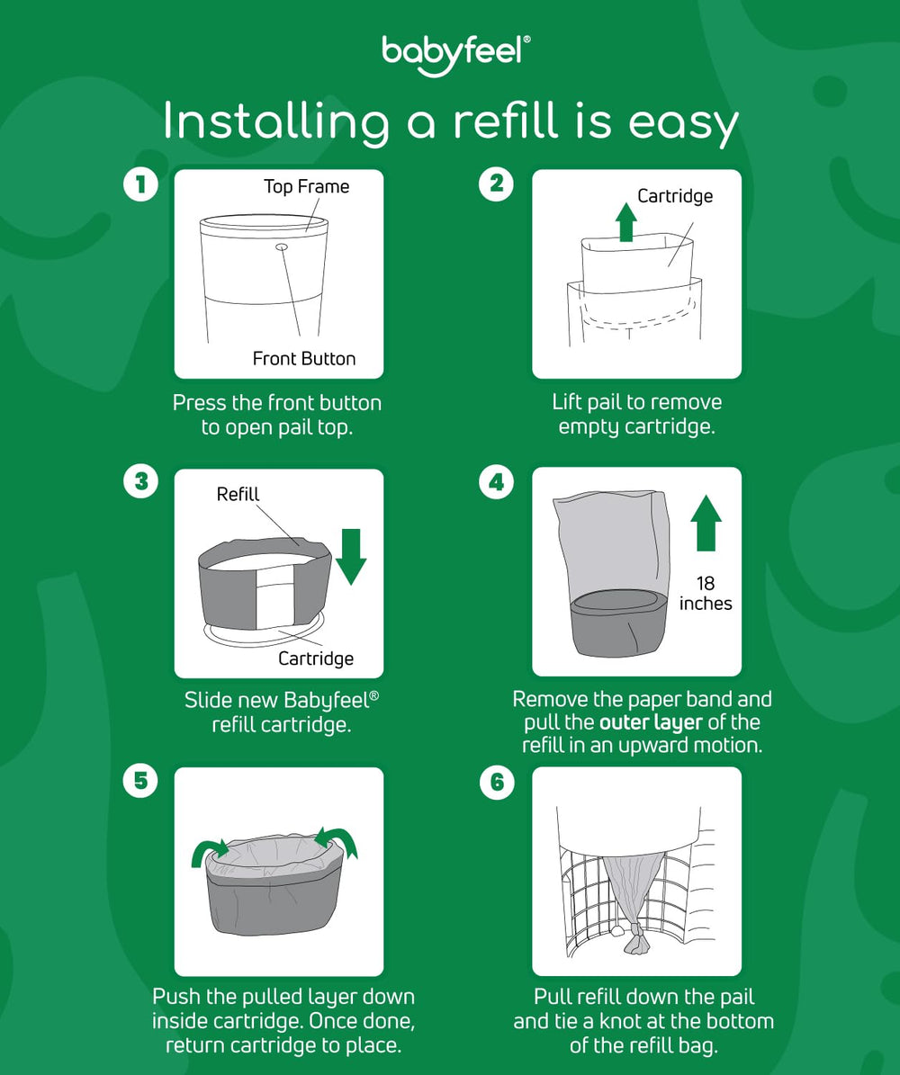 Babyfeel BIO refills deliver odor control while keeping nursery air fresh and calm.