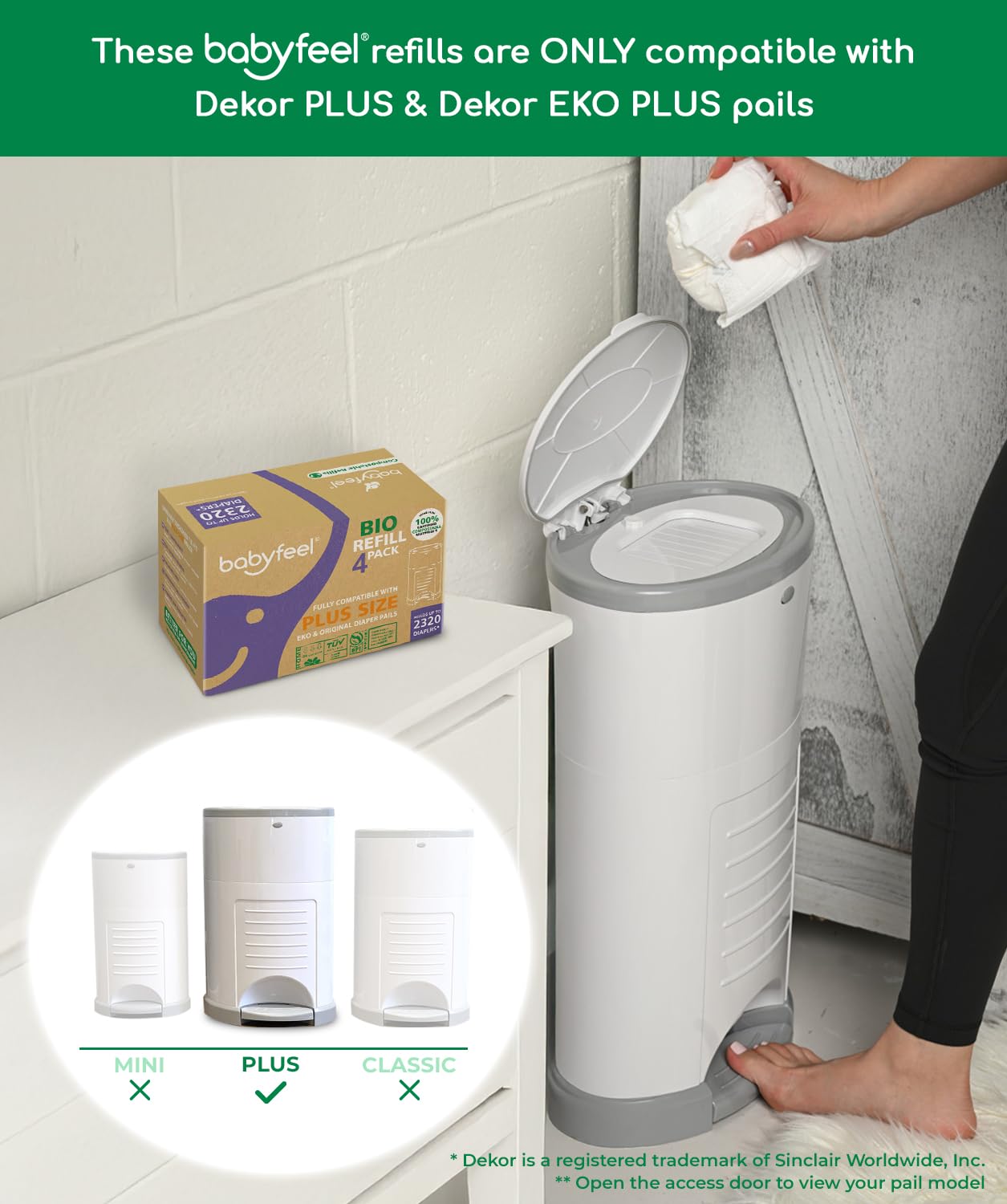 Babyfeel BIO refills running-low indicator image shows timely refill reminder