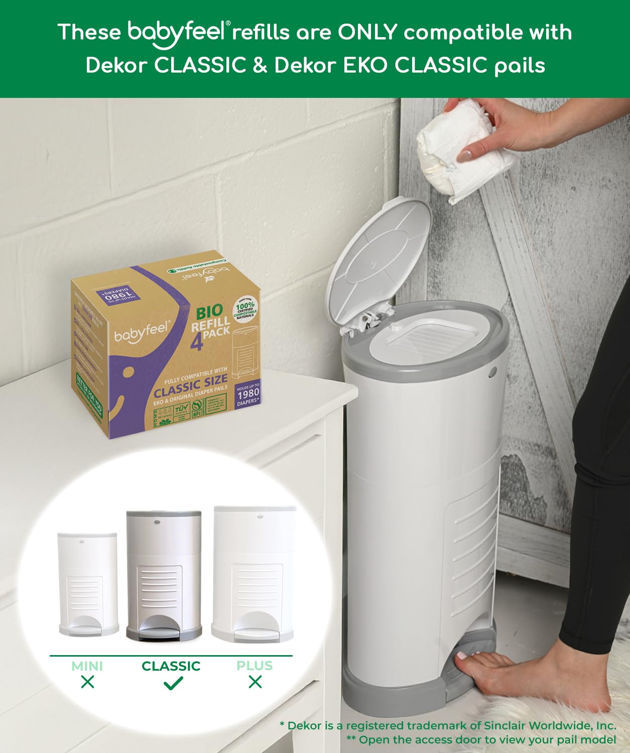 Babyfeel BIO refills with running low indicator help plan replacements without surprises.