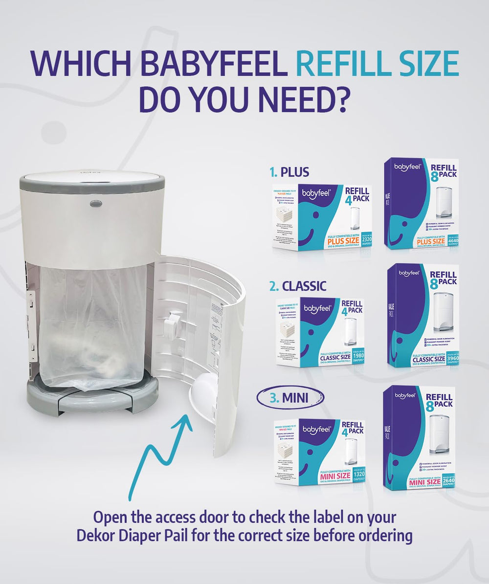 Babyfeel Dekor Mini refill powder scent delivers a fresh nursery aroma.
