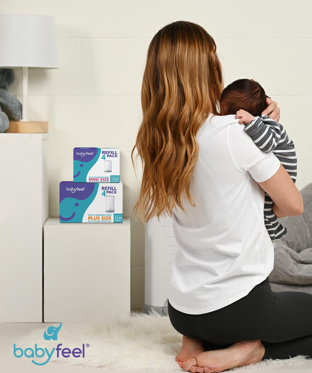 Babyfeel Dekor Plus refills compatibility — hands-free pail design works with Dekor models.