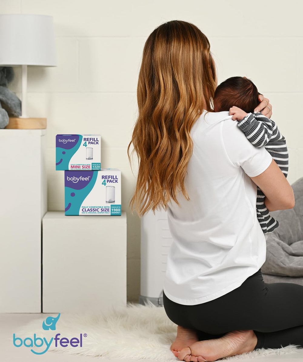 Babyfeel Dekor Mini emptying-control shows flexible liner usage.