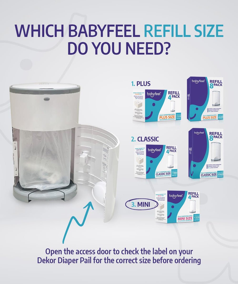 Babyfeel Dekor Mini powder-scent pack promotes a fresh nursery aroma.