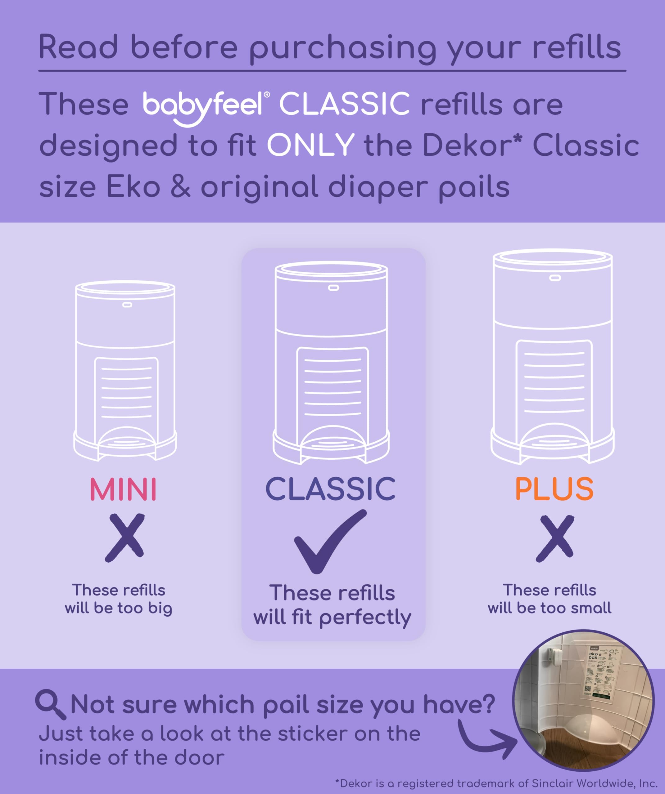 Powder-scent Babyfeel refills keep the nursery smelling clean