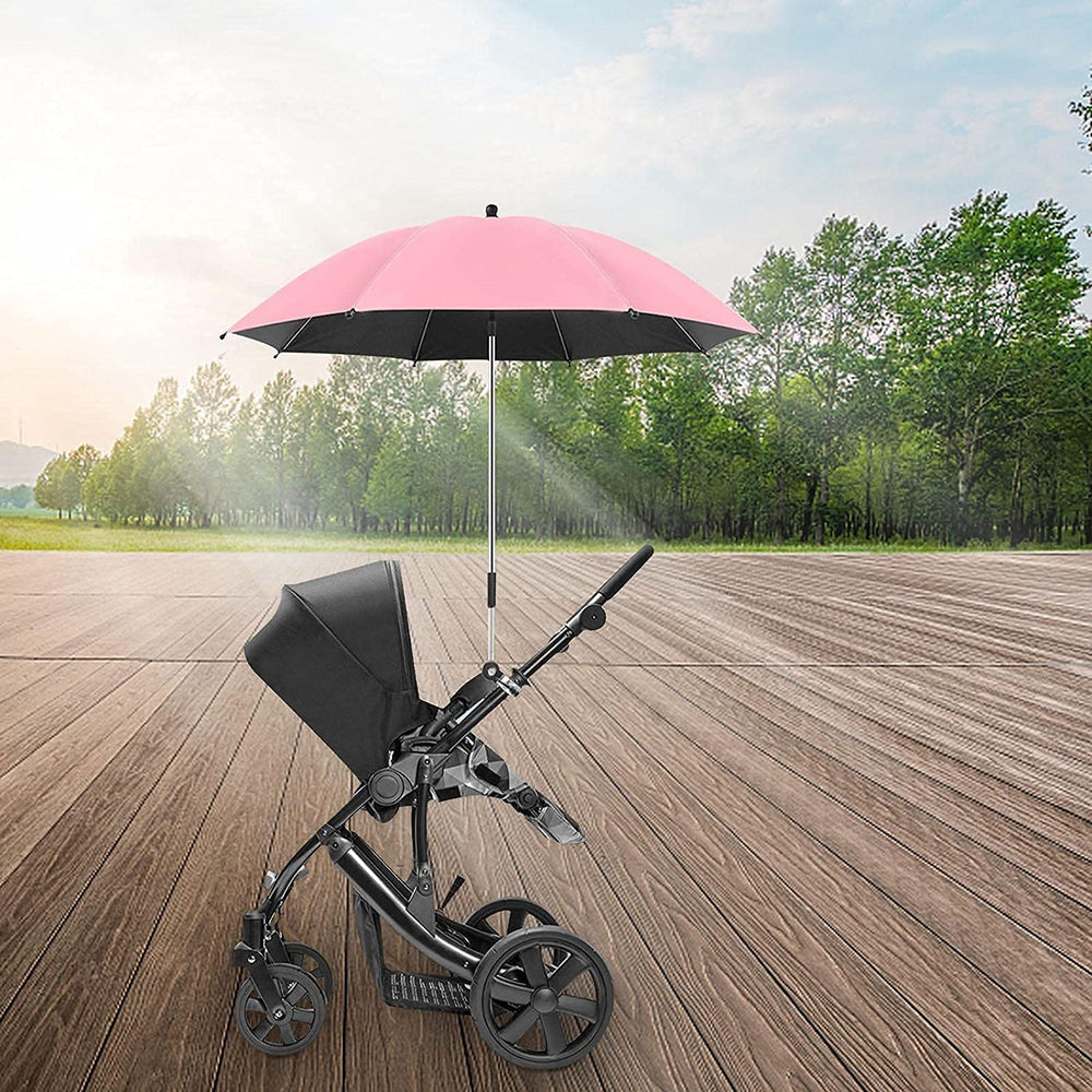 Babyfond universal-fit sun shade for stroller, wheelchair, bike, or beach chair.