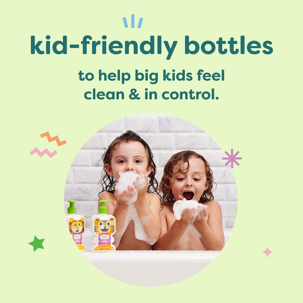 Foaming lather on a child’s skin during bath time