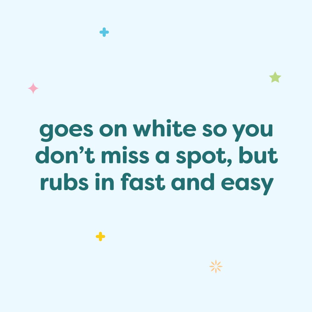 Child-friendly sunscreen application with Babyganics for gentle coverage.