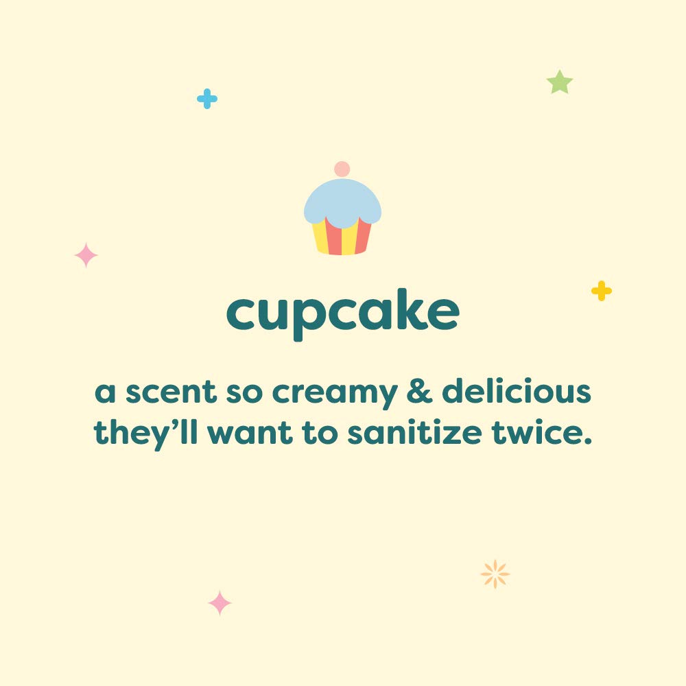 Babyganics KidsFoaming Body Wash Cupcake bottle front emphasizes cupcake scent
