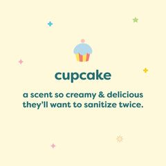 Babyganics KidsFoaming Body Wash Cupcake bottle front emphasizes cupcake scent