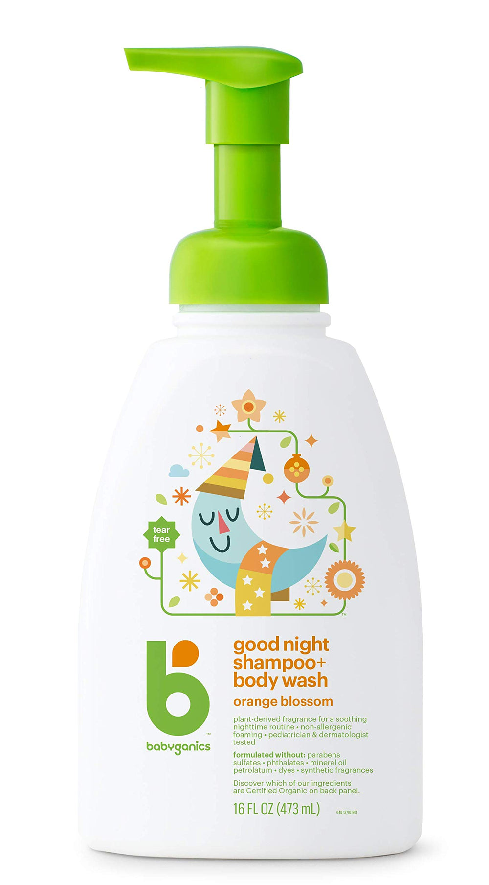 Babyganics pediatrician and dermatologist tested label signals safety for infant skincare routines.