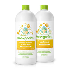 Babyganics shampoo and body wash refill chamomile verbena for gentle cleansing on delicate skin