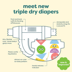 BabyGanics size 2 diaper breathable layer promotes air flow
