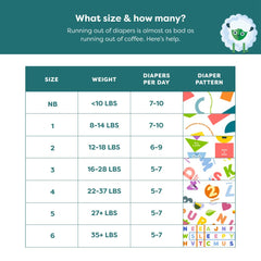 BabyGanics size 2 diaper front and back cuffs prevent blowouts