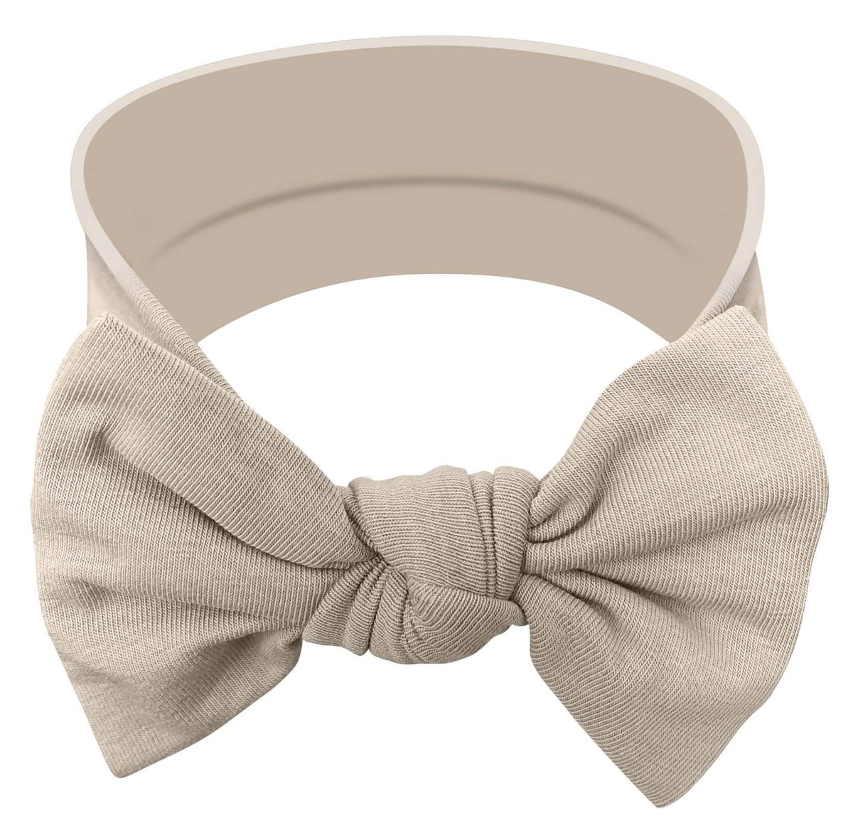 Babygiz baby girl headband beige bow for everyday outfits