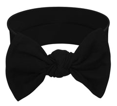 BABYGIZ baby girl headband black bow detail highlighting vibrant color and secure fit