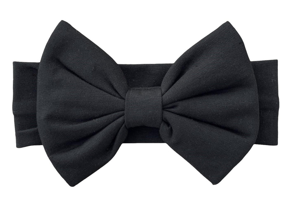 BABYGIZ baby girl headband with black large bow for cute photos and everyday wear