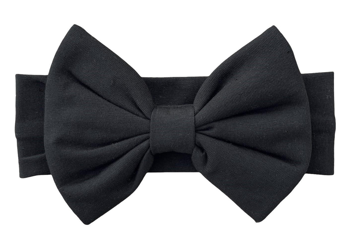 BABYGIZ baby girl headband with black large bow for cute photos and everyday wear