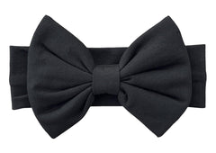BABYGIZ baby girl headband with black large bow for cute photos and everyday wear