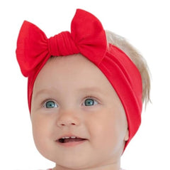 Babygiz baby girl headband with bow red for stylish newborn photos.
