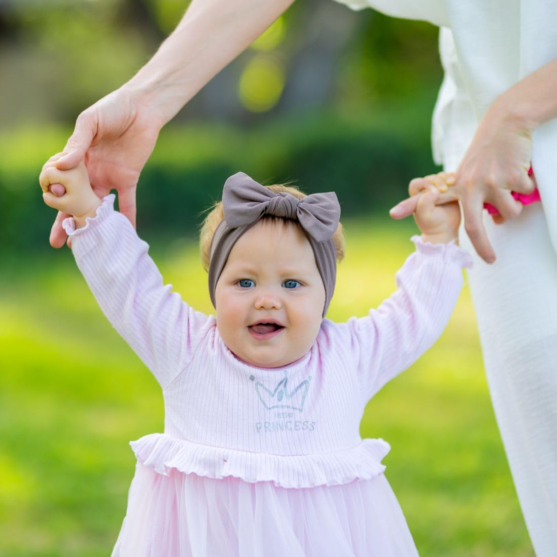 BABYGIZ infant headband brown bow—great as a gift idea.
