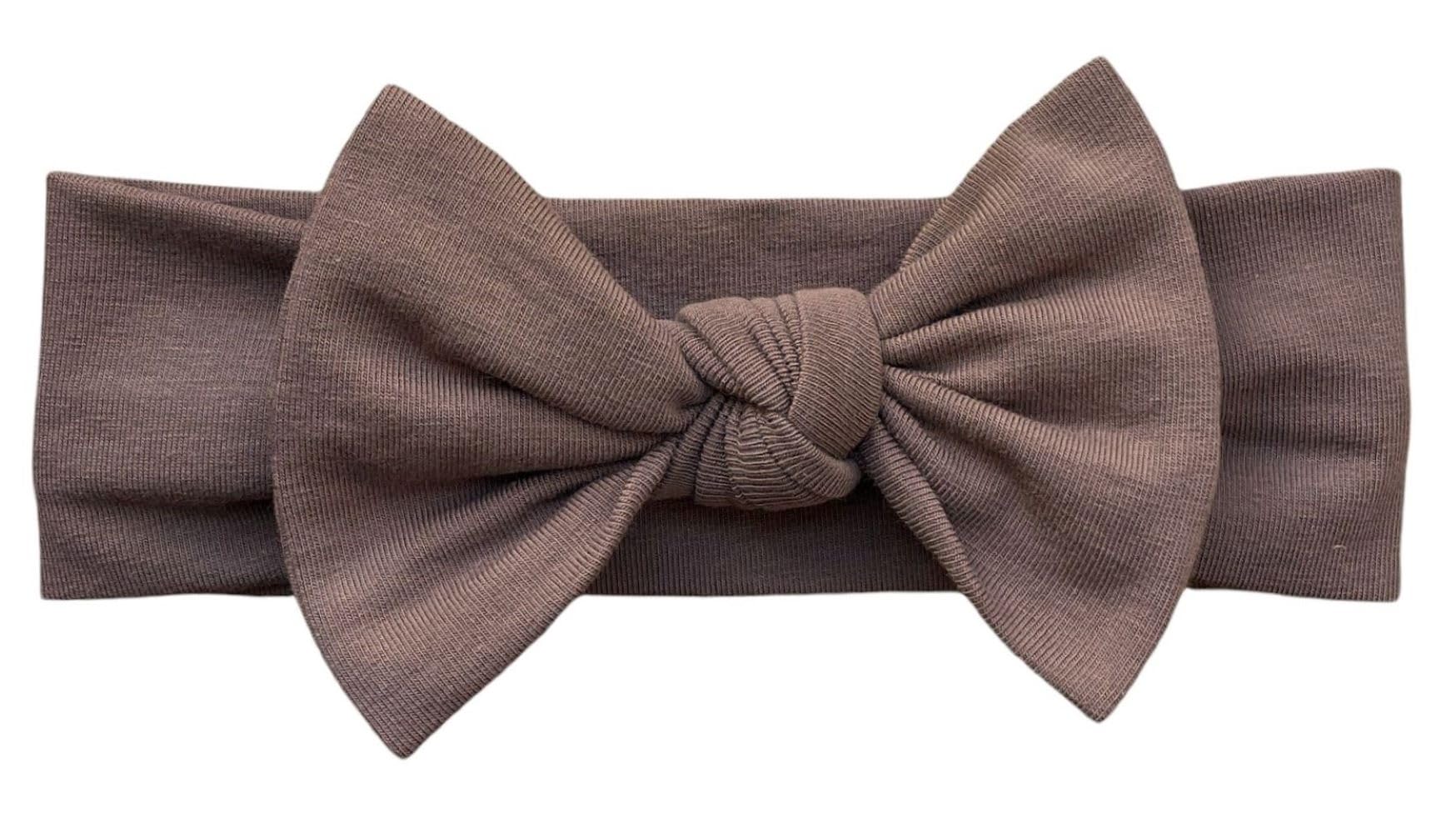BABYGIZ toddler headband brown bow—sturdy and non-slip for play.
