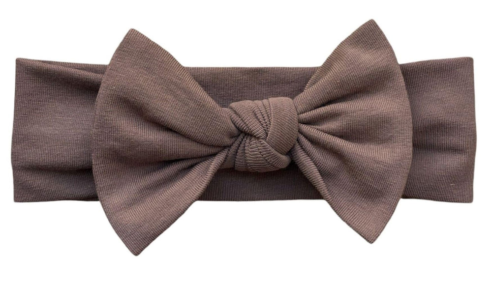 BABYGIZ toddler headband brown bow—sturdy and non-slip for play.