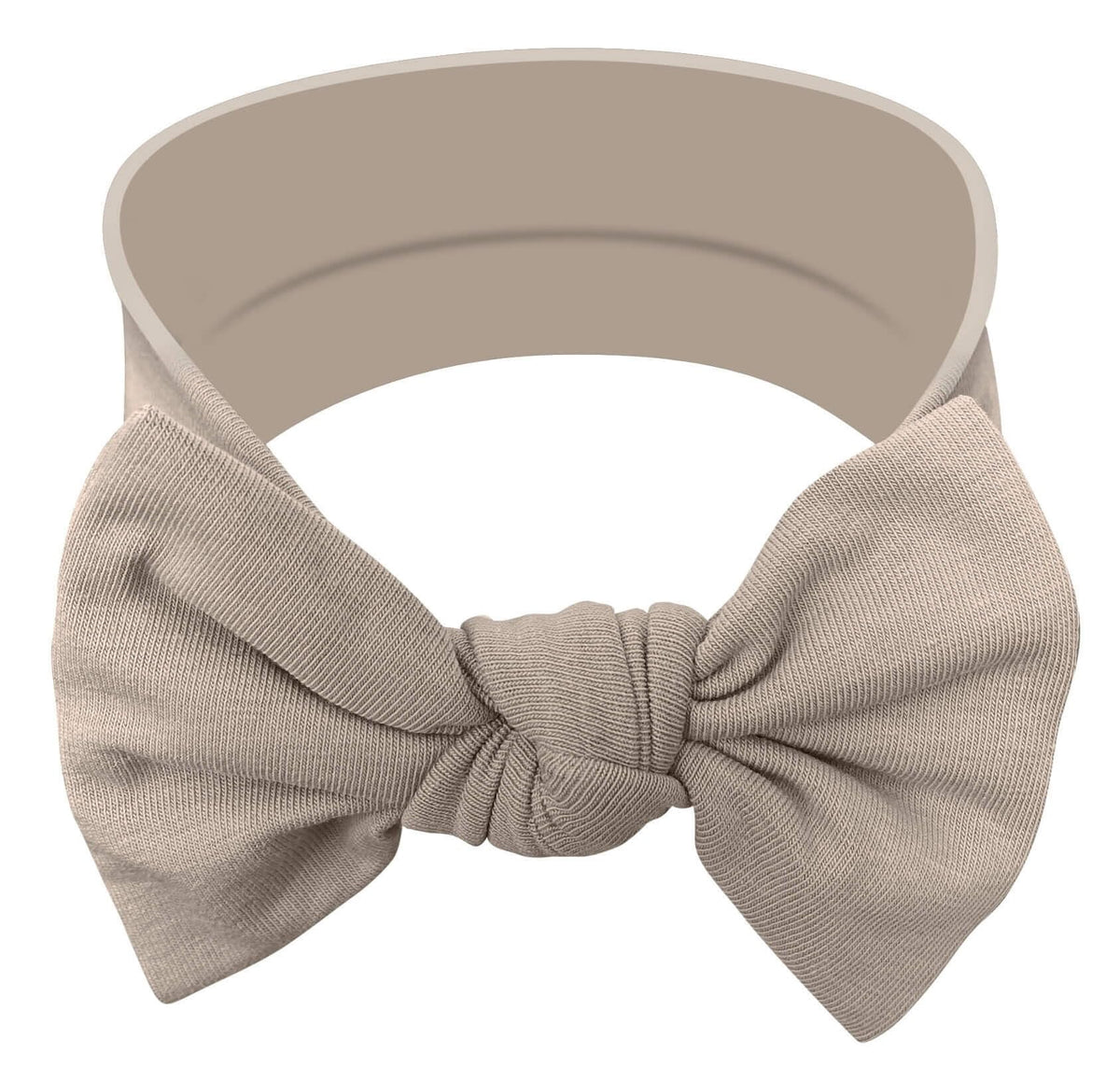 BABYGIZ baby girl headband with bow closeup shows soft cotton comfort and secure all-day wear
