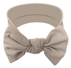 BABYGIZ baby girl headband with bow closeup shows soft cotton comfort and secure all-day wear